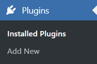 Plugins tab with "installed plugins" and "Add new"